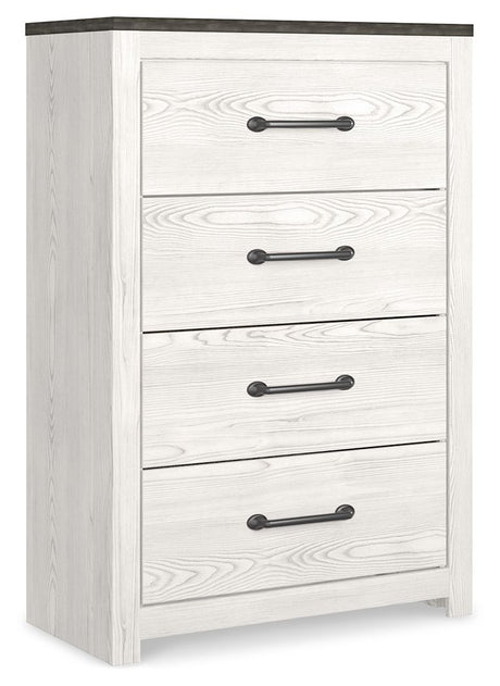 Gerridan - Four Drawer Chest - White / Gray - view 8