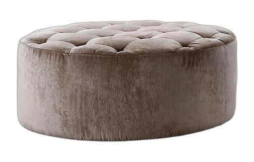 Velvet Footstool Ottoman - Purple