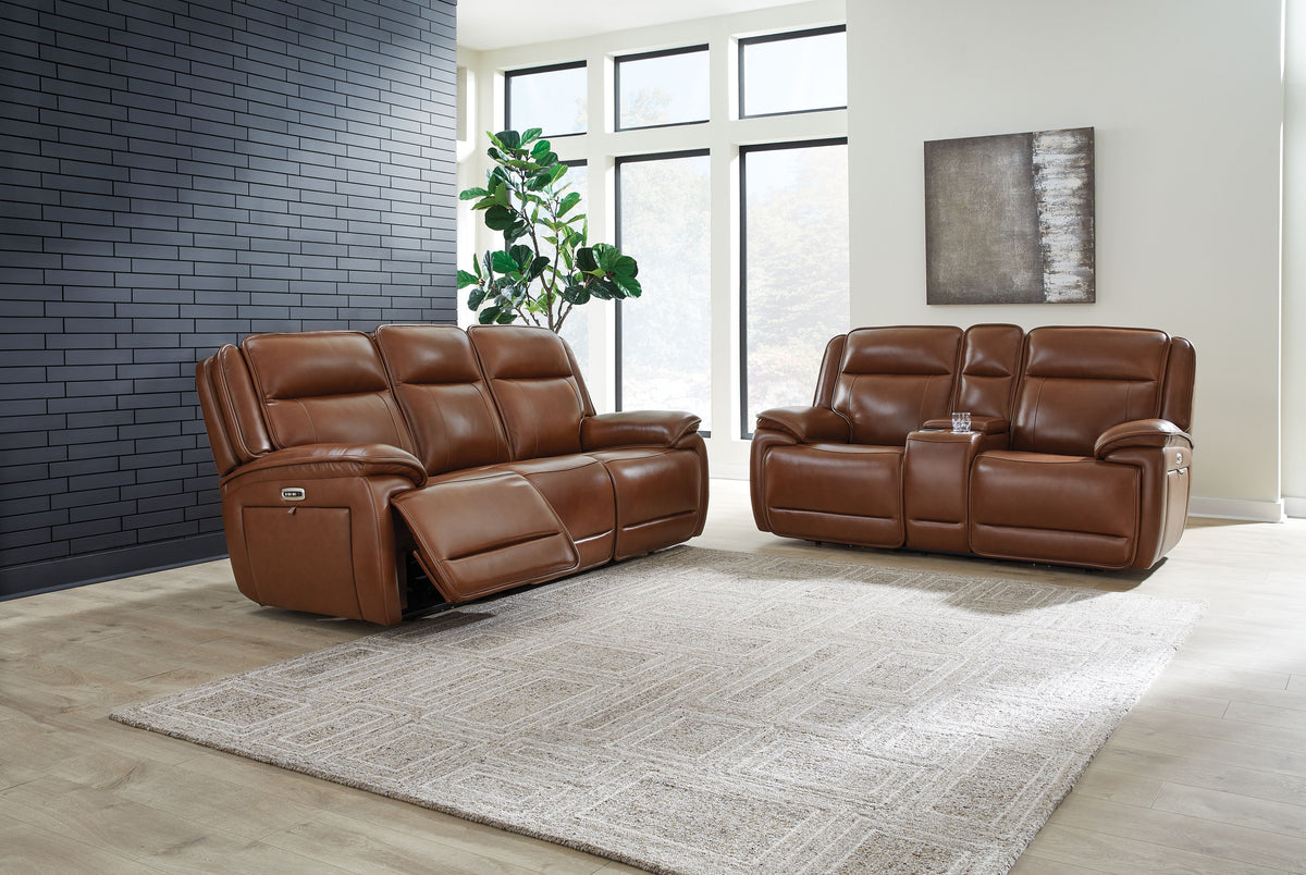 Healy Pier - Reclining Sofa Set Dark Brown 2 Pc. Power Reclining Sofa, Loveseat by Signature Design by Ashley® | Bel Furniture