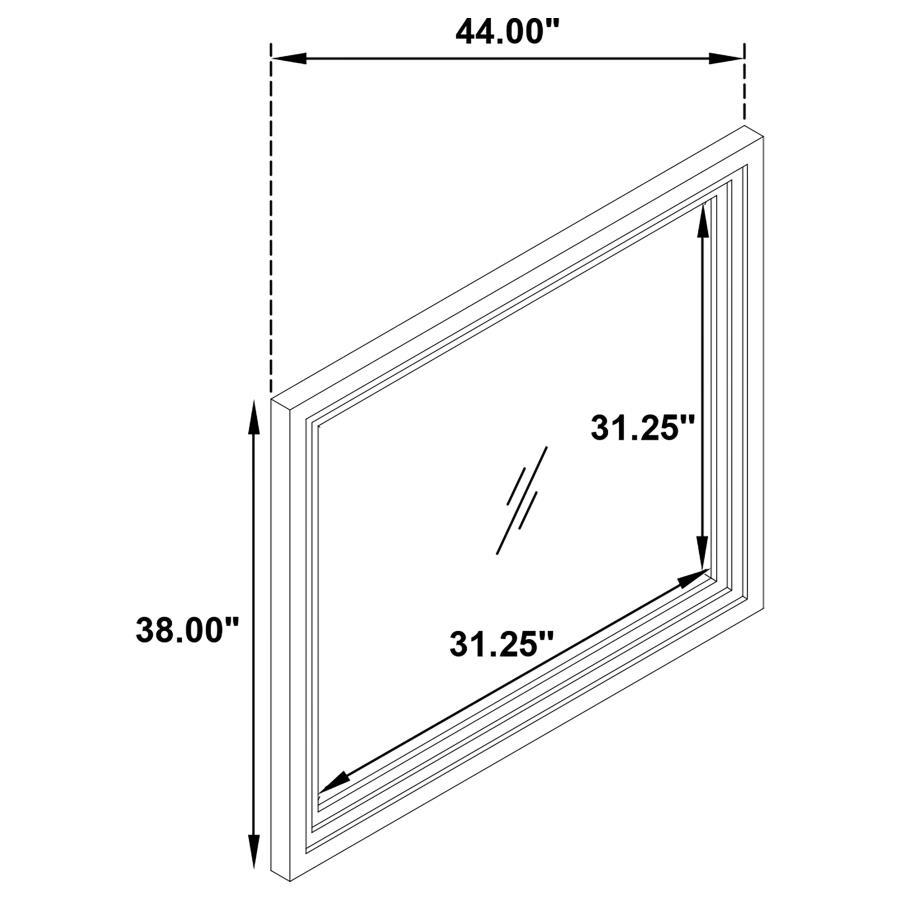 Marielle - Dresser Mirror - Distressed White by CoasterEveryday | Bel Furniture
