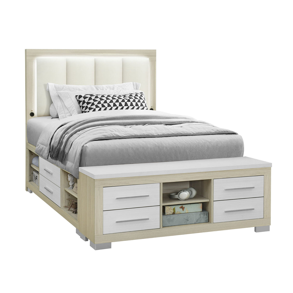 Emilia - Bed With Storage And LED Lighting