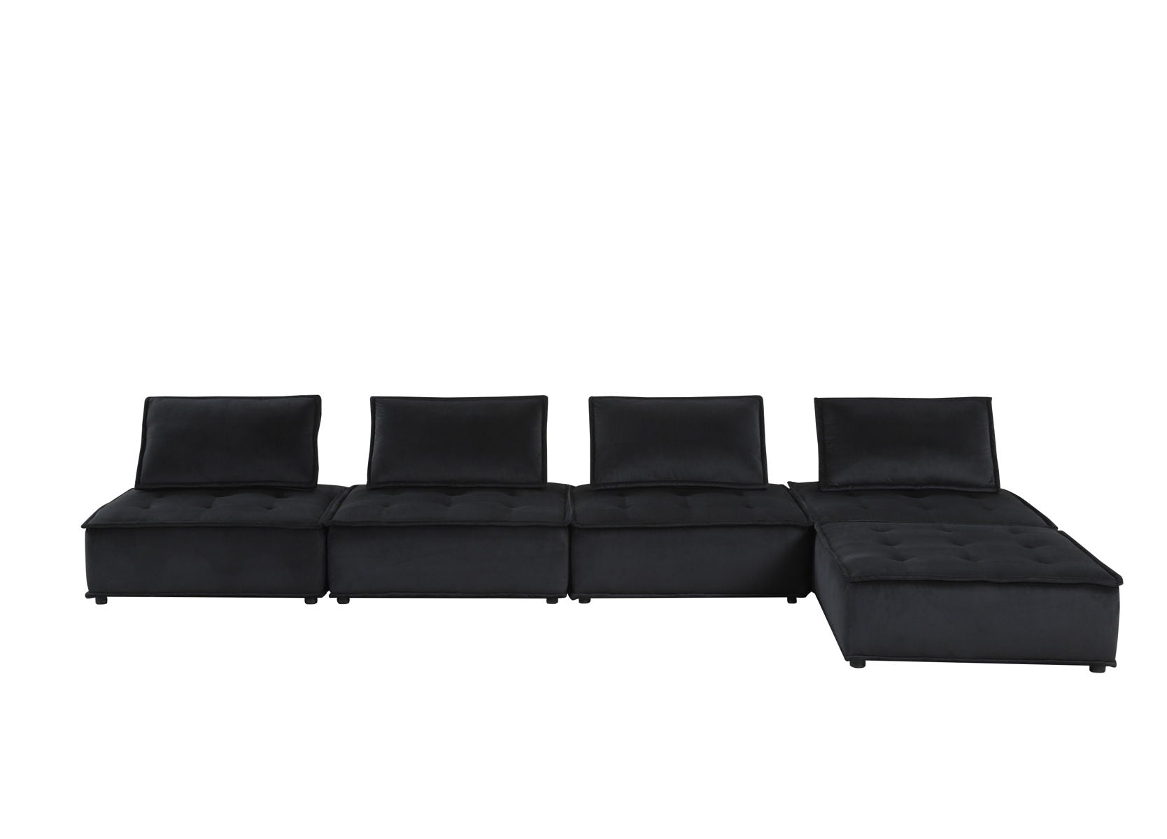 Anna - Velvet 5 Piece Sofa And Loveseat (Set of 2)