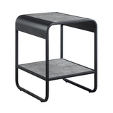Raziela - End Table - Concrete Gray / Black by Urban Nest | Bel Furniture