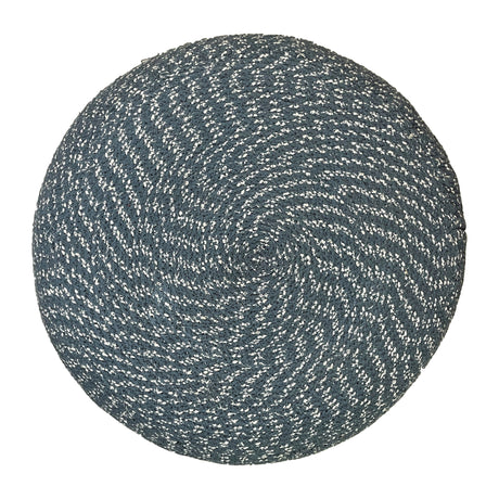 Bayley - Versatile Round Braided Pouf by Simpli-Home | Bel Furniture