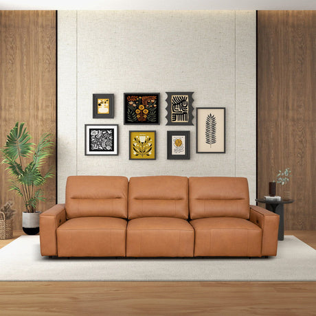 Grant - Triple Power Convertible Sofa - Cognac - view 12