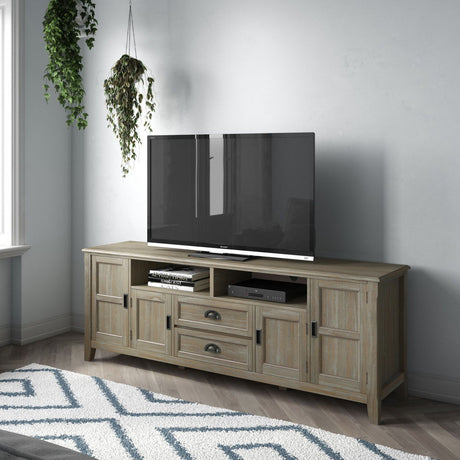 Burlington - TV Media Stand by Simpli-Home | Bel Furniture
