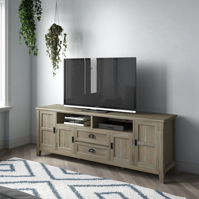Burlington - TV Media Stand by Simpli-Home | Bel Furniture
