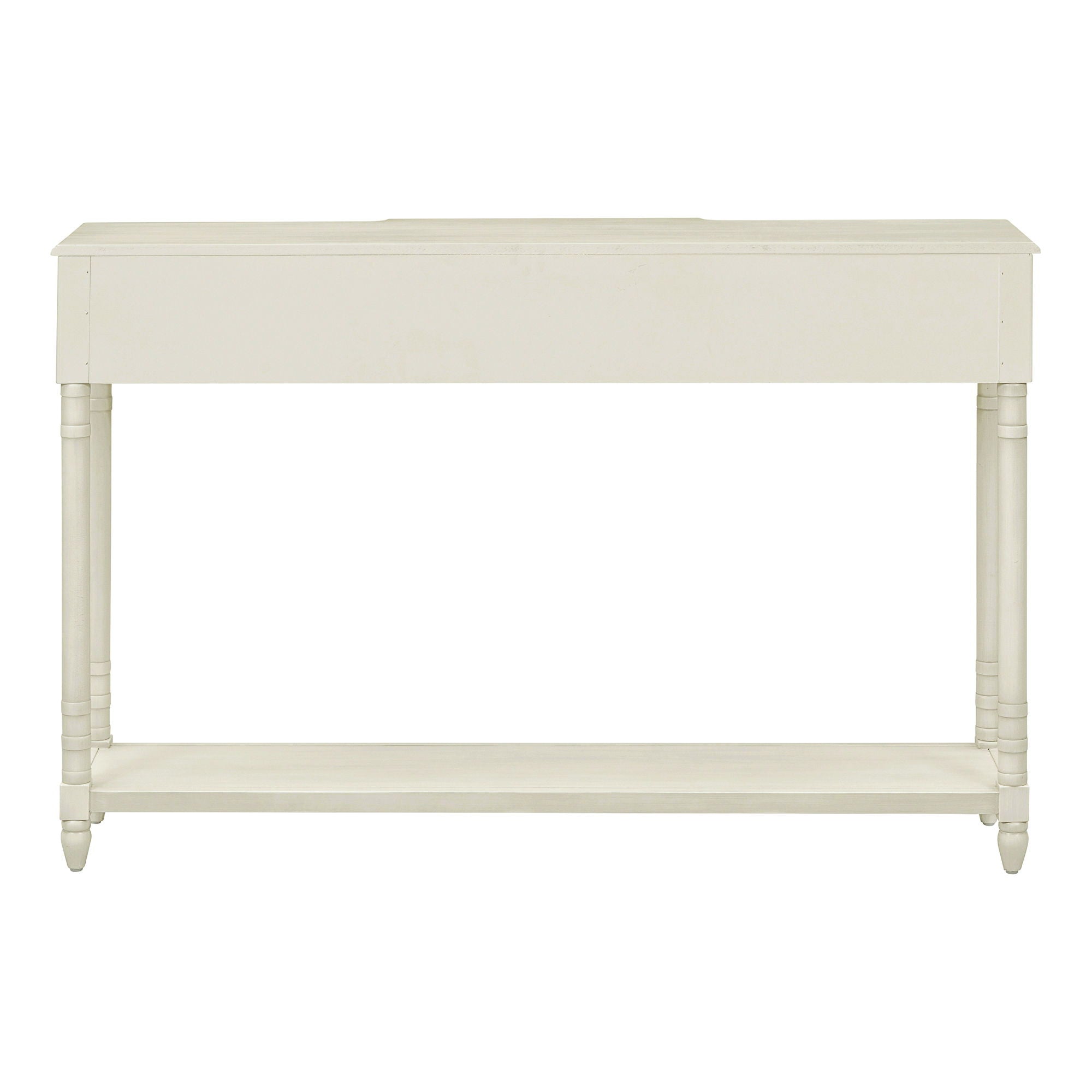 Console Table Sofa Table With Drawers For Entryway With Projecting Drawers And Long Shelf