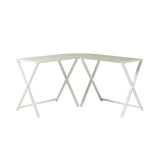 Modern X Leg L Shaped Computer Desk - White by Walker Edison | Bel Furniture