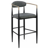 Tina - Metal Pub Height Bar Stool With Upholstered Back And Seat (Set of 2) by Coaster Fine Furniture | Bel Furniture