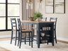 Gesthaven - Rectangular Dining Room Counter Set Blue 5 Pc. Table, 4 Stools by Signature Design by Ashley® | Bel Furniture