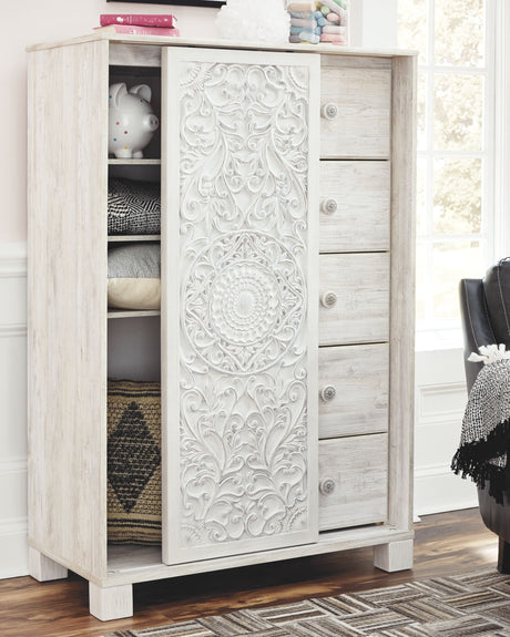 Paxberry - Whitewash - Dressing Chest by Signature Design by Ashley® | Bel Furniture