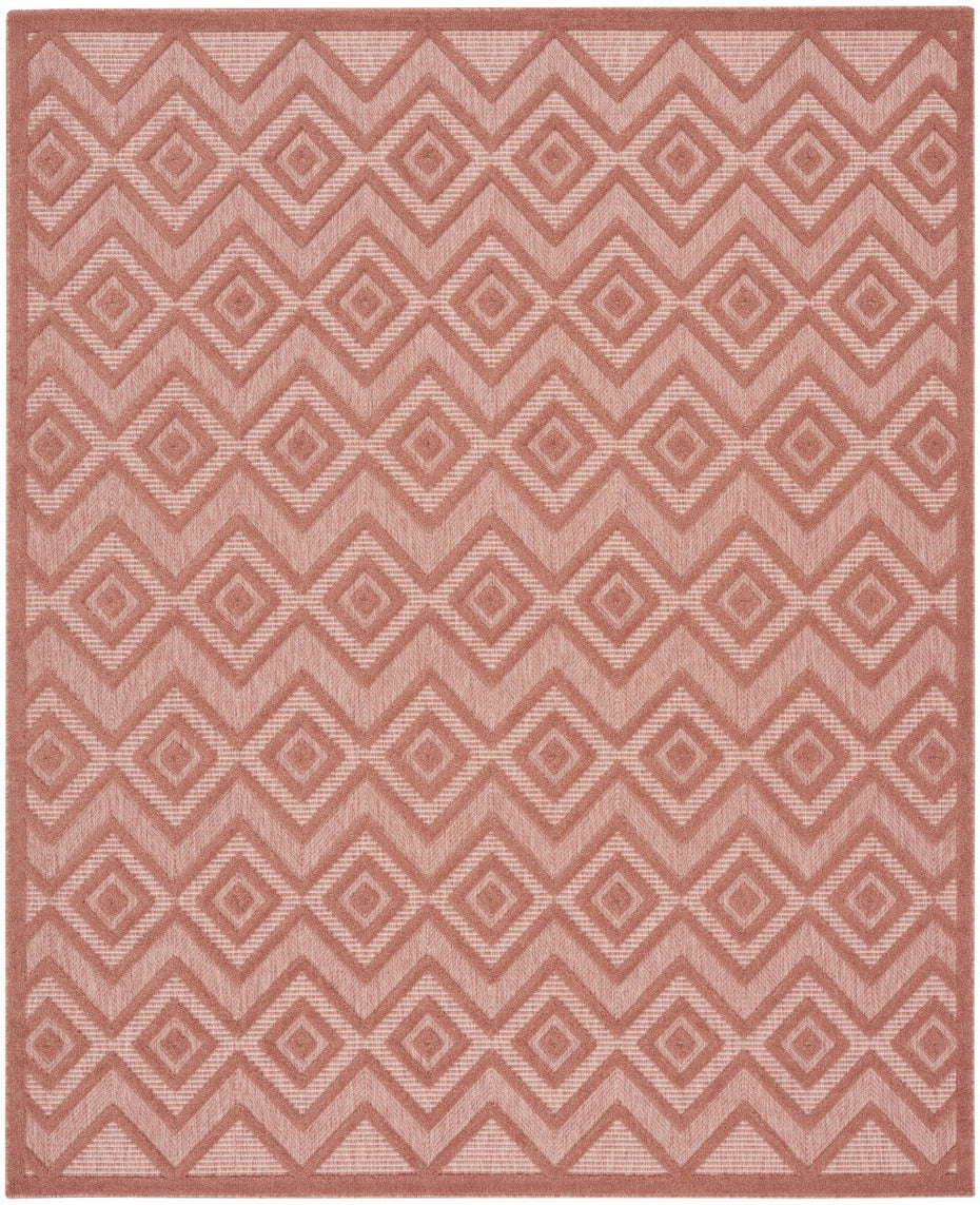 7' X 10' Geometric Flatweave Area Rug - Orange