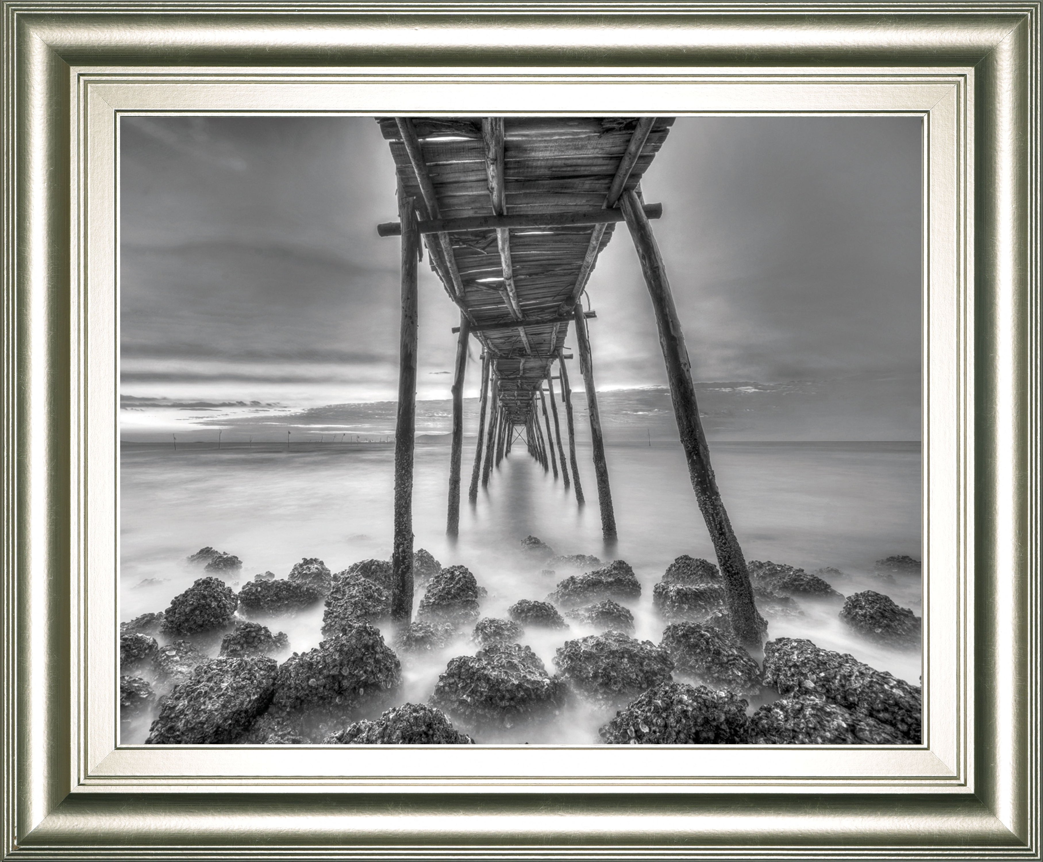 Beneath The Bamboo By Nhiem Hoang The - Framed Print Wall Art - Dark Gray