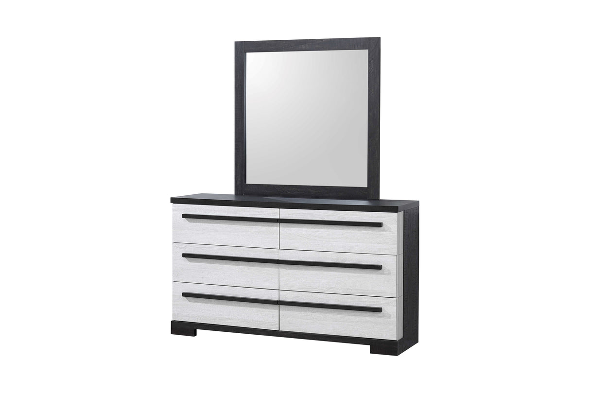 Remington - Dresser & Mirror White by Crown Mark | Bel Furniture