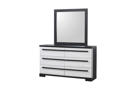 Remington - Dresser & Mirror White by Crown Mark | Bel Furniture
