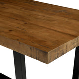 Modern Distressed Solid Wood And Metal Open Frame Dining Table by Walker Edison | Bel Furniture
