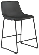 Centiar - Upholstered Barstool (Set of 2) Black 19''W x 22''D x 35''H by Signature Design by Ashley® | Bel Furniture