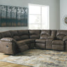 Tambo - Reclining Sectional Dark Brown 2-Piece Reclining Sectional by Signature Design by Ashley® | Bel Furniture