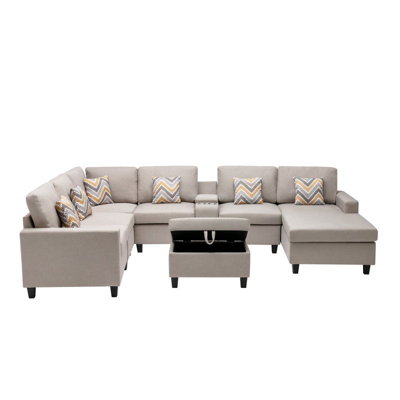 Nolan - 8 Piece Sectional Sofa With Interchangeable Legs