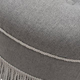 Yolanda - Round Upholstered Accent Ottoman by Jennifer Taylor Home | Bel Furniture