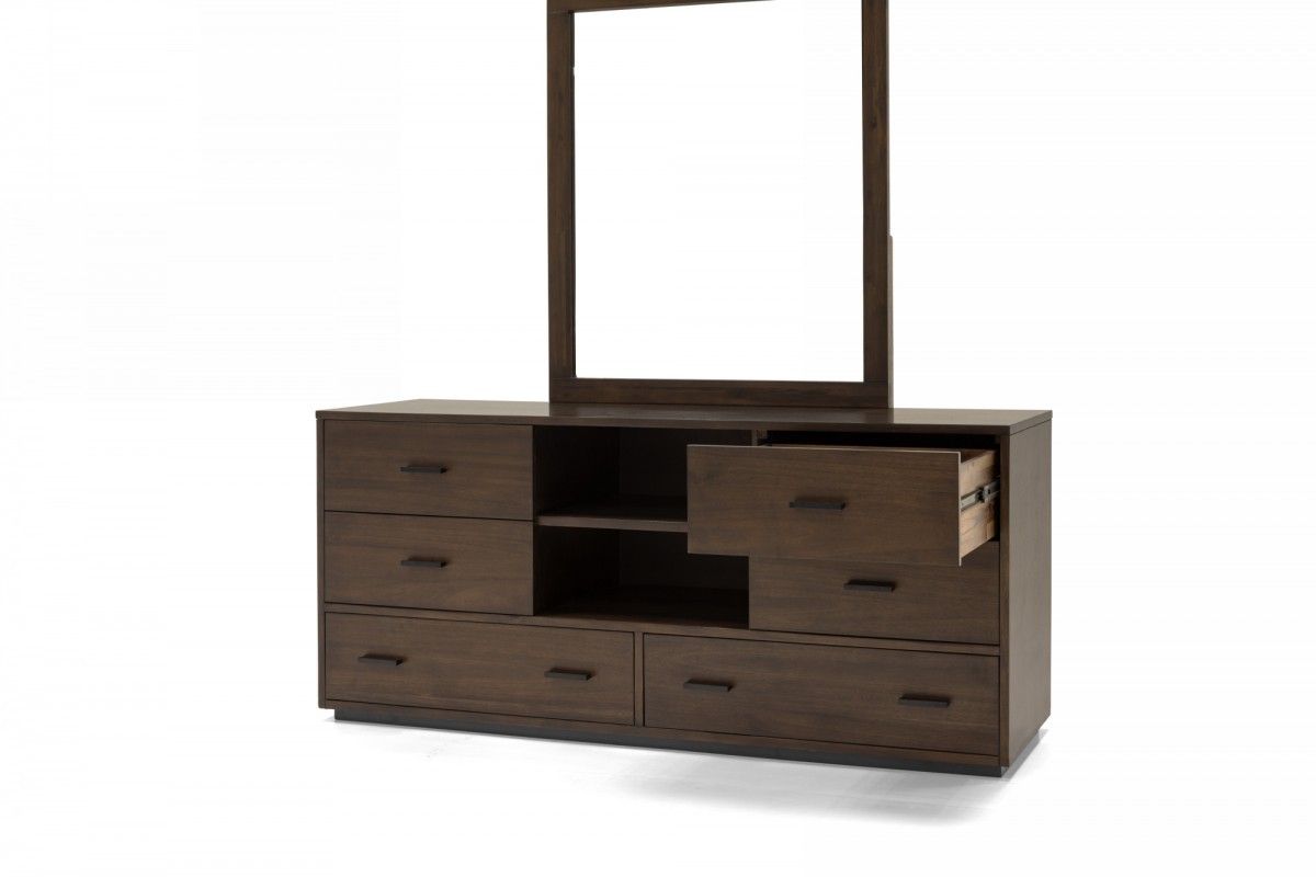 Six Drawer Double Dresser - Walnut