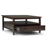Warm Shaker - Square Coffee Table - Tobacco Brown by Simpli-Home | Bel Furniture