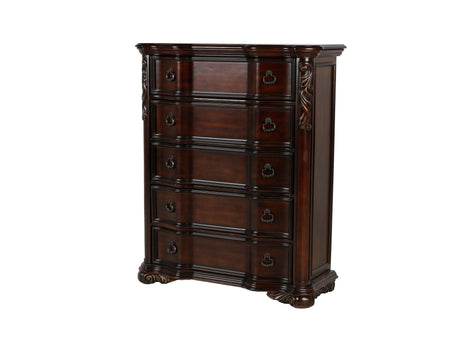 Traditional Style 5-Drawer Chest by Mollai Collections | Bel Furniture