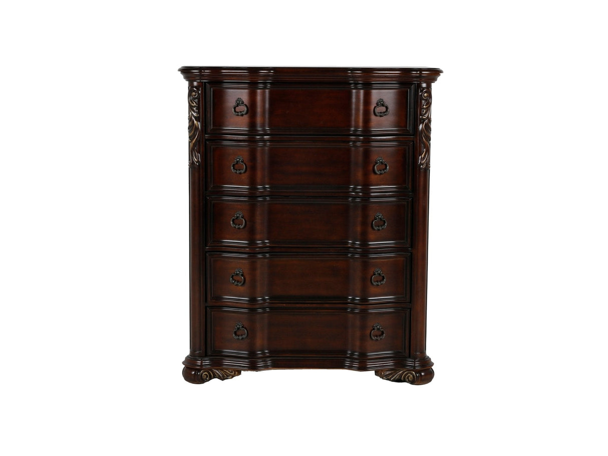 Traditional Style 5-Drawer Chest by Mollai Collections | Bel Furniture