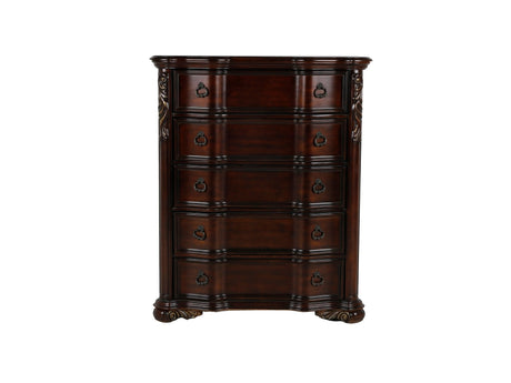 Traditional Style 5-Drawer Chest by Mollai Collections | Bel Furniture