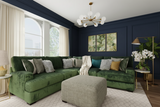 Corinthian Emerald Plush 2-Piece Sectional Sofa