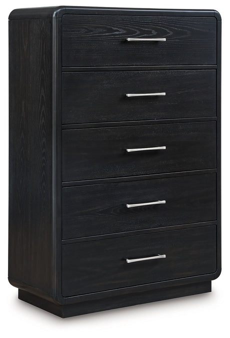 Rowanbeck - Black - Five Drawer Chest by Signature Design by Ashley® | Bel Furniture
