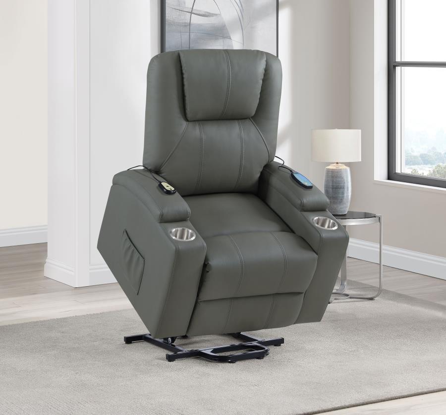 Armstrong - Upholstered Power Lift Massage Recliner