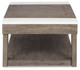 Loyaska - Grayish Brown / White - Lift Top Cocktail Table by Signature Design by Ashley® | Bel Furniture