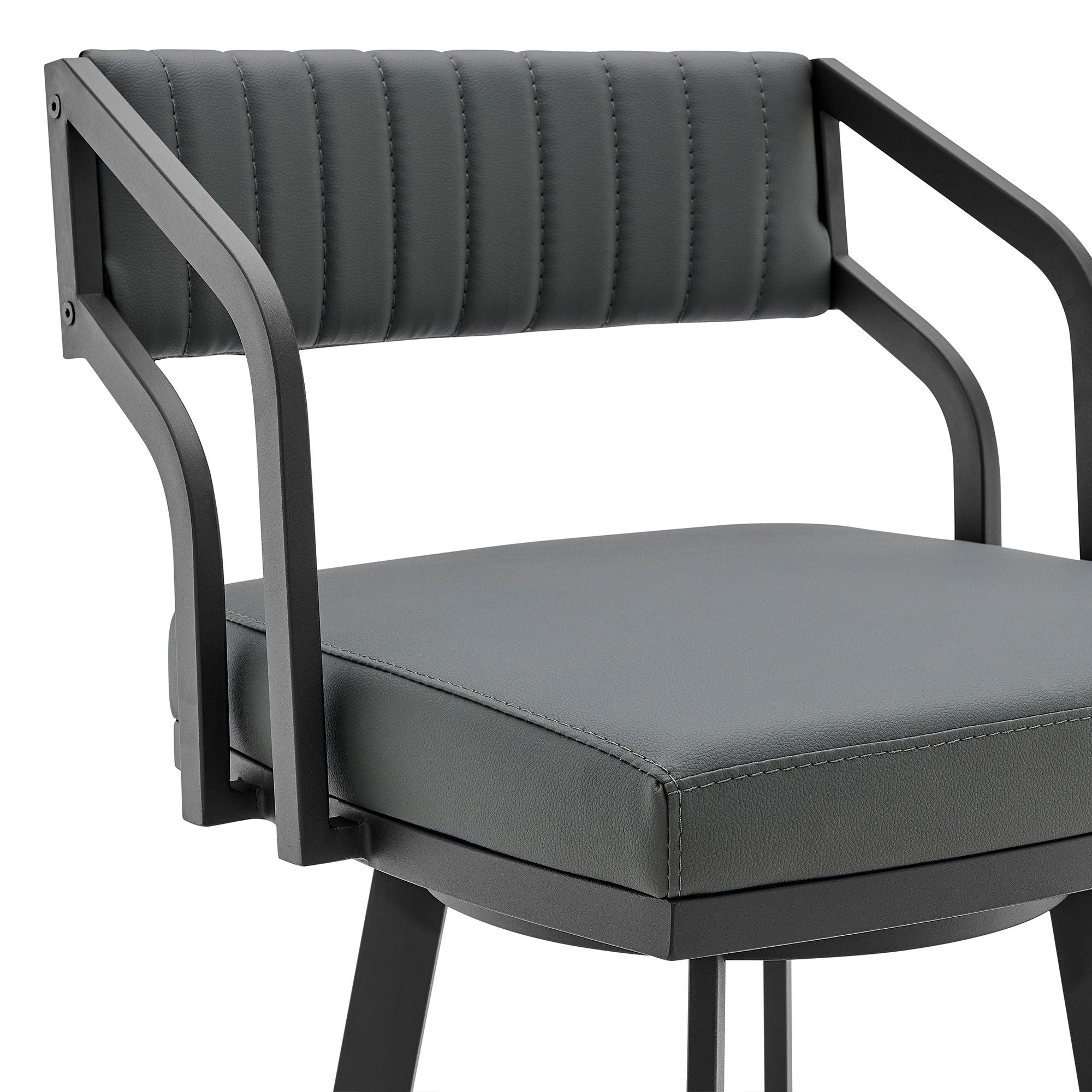 Swivel Low Back Bar Height Bar Chair - Gray / Black