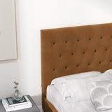 Donald - Mid-Century Modern Upholstered Platform Bed