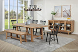 Middleton - Extension Leaf Dining Set Light Brown 6 Pc. Table, 4 Black Chairs, Bench by Coaster Fine Furniture | Bel Furniture