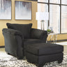Darcy - Chair With Ottoman Black by Signature Design by Ashley® | Bel Furniture