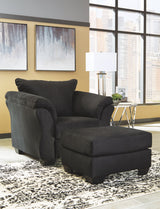 Darcy - Chair With Ottoman Black by Signature Design by Ashley® | Bel Furniture