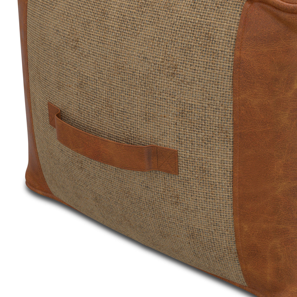 Atkinson - Pouf - Tan by Simpli-Home | Bel Furniture