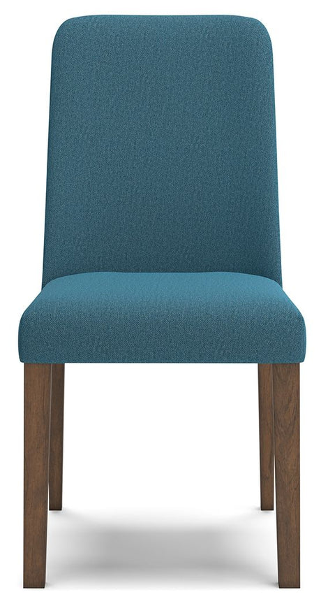 Lyncott - Blue / Brown - Dining Uph Side Chair (Set of 2) by Signature Design by Ashley® | Bel Furniture