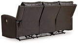 Boxmere - 3 Pc. - Power Reclining Sofa, Power Reclining Loveseat With Console, Power Rocker Recliner - Storm