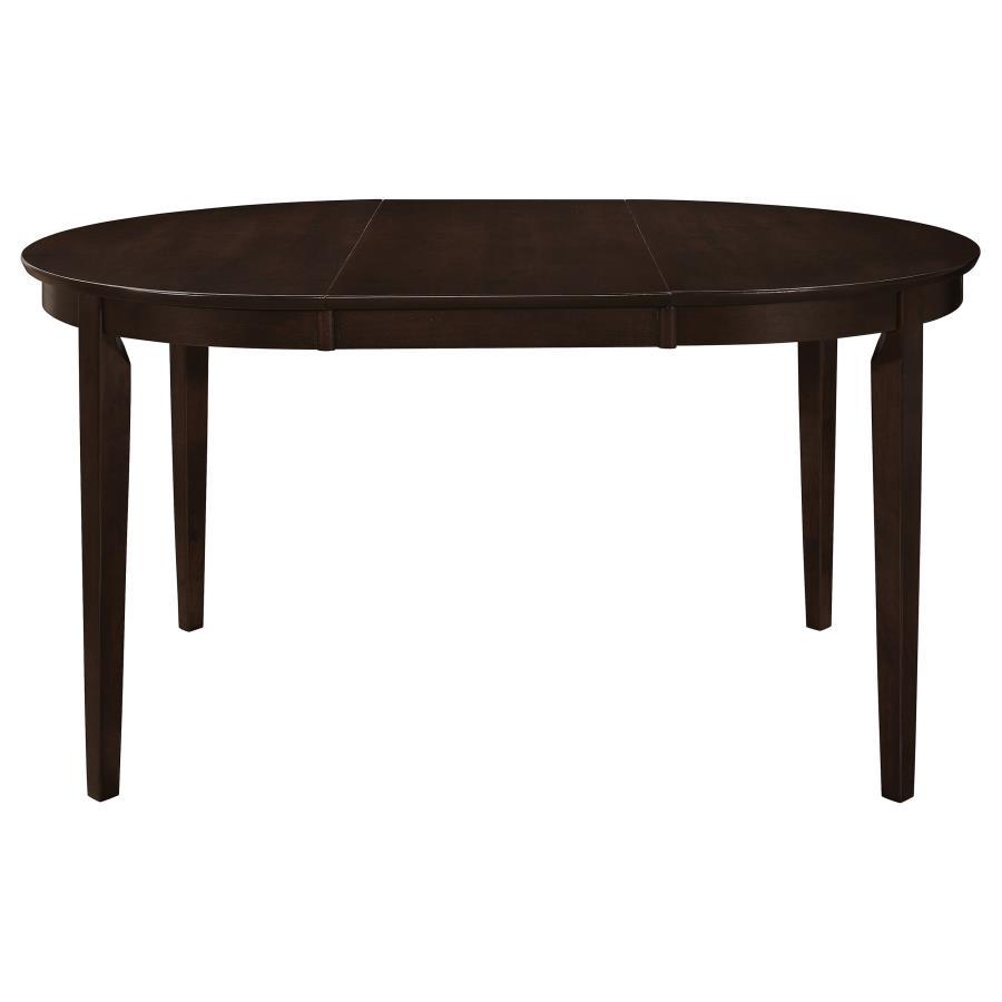 Gabriel - Oval Extension Leaf Dining Table - Cappuccino by CoasterEveryday | Bel Furniture