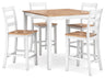 Gesthaven - Dining Room Counter Table Set White 5 Pc. Table, 4 Chairs by Signature Design by Ashley® | Bel Furniture