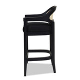 Americana - Mid-Century Modern Cane Back Counter Stool by Jennifer Taylor Home | Bel Furniture