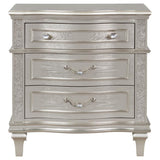 Evangeline - 3-Drawer Nightstand - Silver Oak by CoasterElevations | Bel Furniture