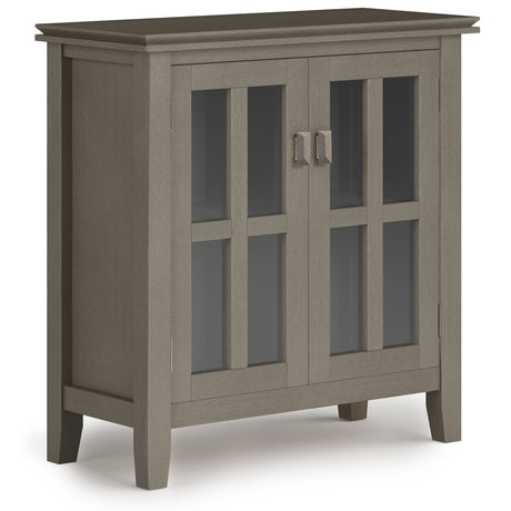 Artisan - Handcrafted Low Storage Cabinet Dark Gray by Simpli-Home | Bel Furniture