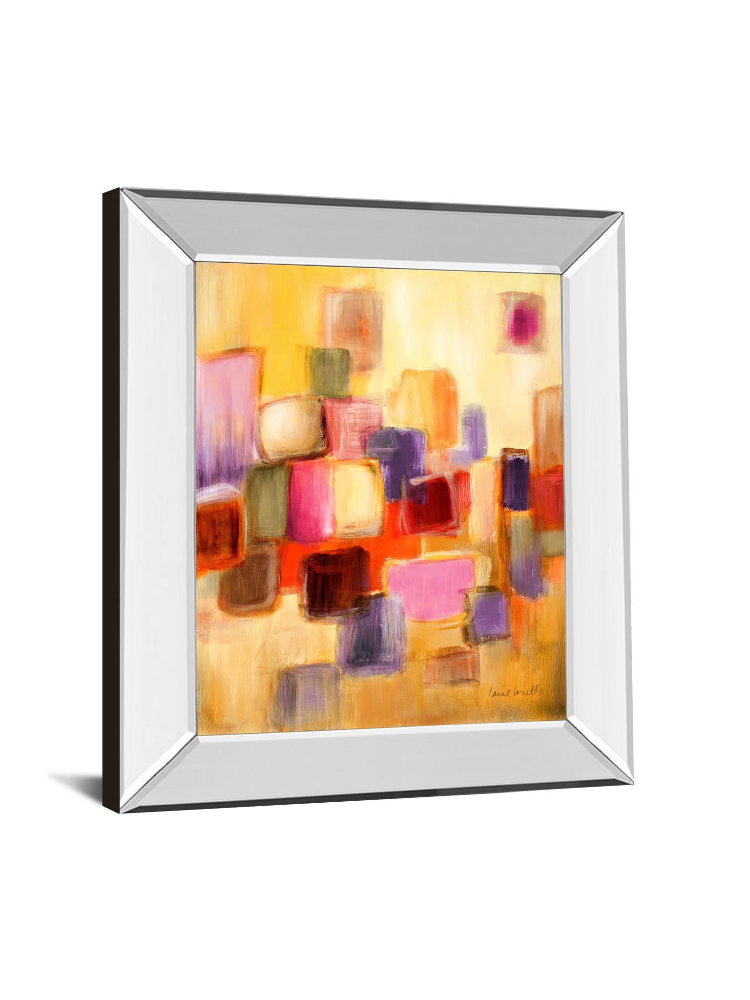 Sonata I By Lanie Loreth - Mirror Framed Print Wall Art - Yellow