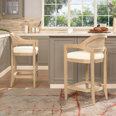 Americana - Mid-Century Modern Cane Back Counter Stool - view 59