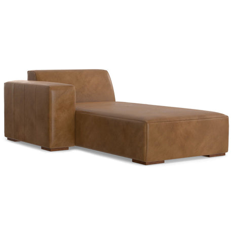 Rex - Left Chaise Sofa Module - Brown by Simpli-Home | Bel Furniture